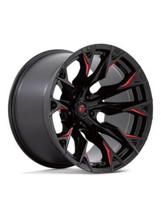 Fuel D823 FLAME - Gloss Black Milled With Candy Red (5X127)