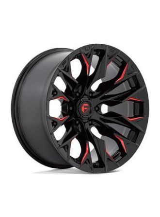 Fuel D823 FLAME - Gloss Black Milled With Candy Red (8X170)