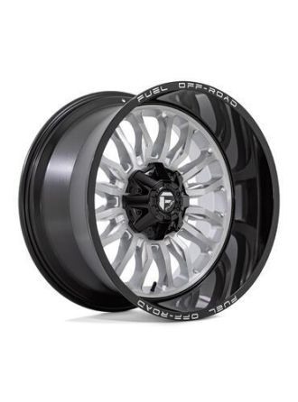 Fuel D798 ARC - Silver Brushed Face With Milled Black Lip (8X170)