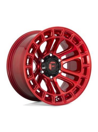 Fuel D719 HEATER - Candy Red Machined (6X135)