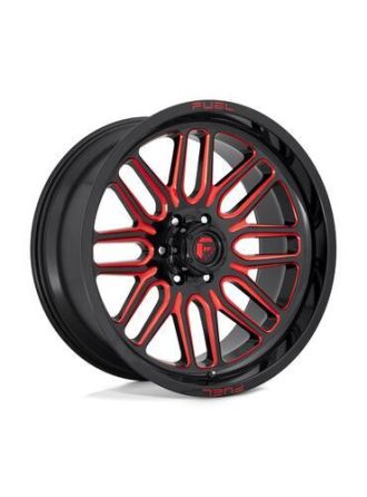 Fuel D663 IGNITE - Gloss Black Red Tinted Clear (5X127)