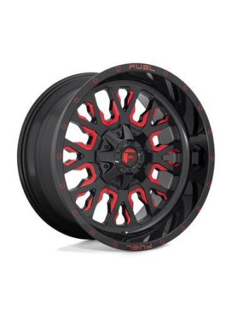 Fuel D612 STROKE - Gloss Black Red Tinted Clear (5X114.3/5X127)
