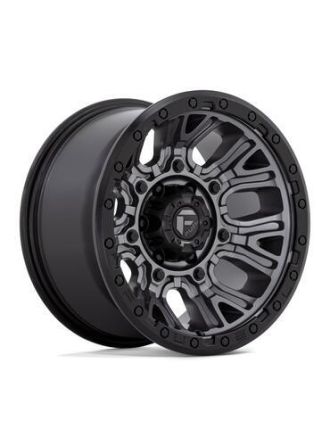 Fuel D825 TRACTION - Matte Gunmetal With Black Ring (6X139.7)