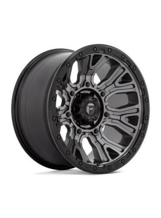Fuel D825 TRACTION - Matte Gunmetal With Black Ring (6X135)